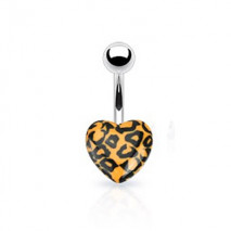 Piercing nombril avec un cœur léopard orange Kuz Piercing nombril3,90 €