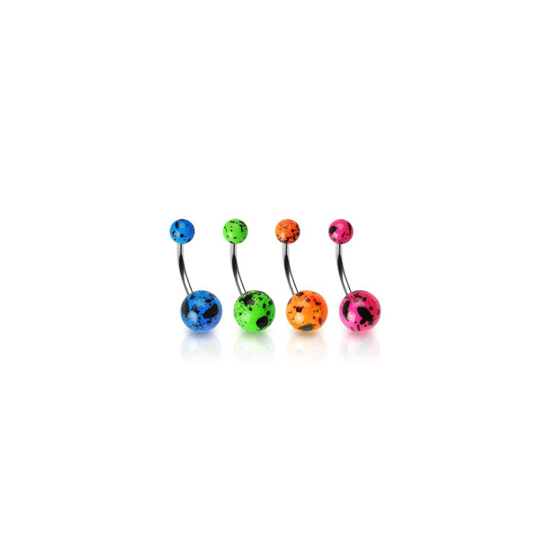 Lot 4 piercings nombril boules fluo tachetées Piercing nombril4,20 €