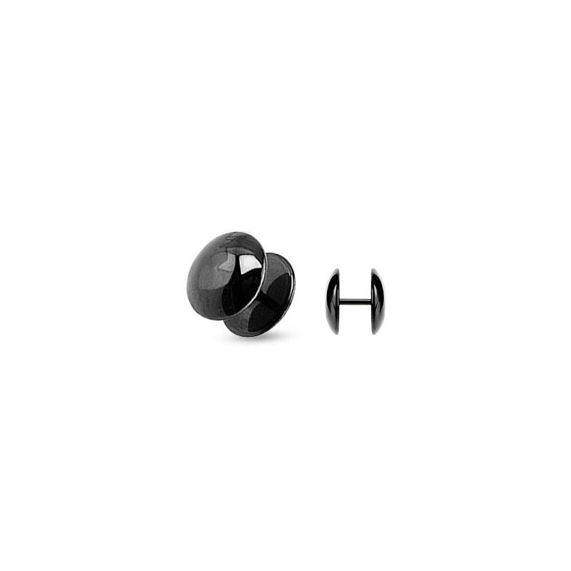 Faux piercing oreille plug 12mm acier noir poli Gyt Faux piercing4,49 €