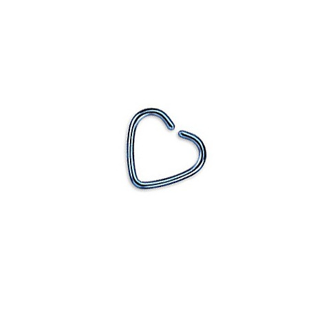 Faux piercing anneau cœur bleu acier Baty Faux piercing3,90 €