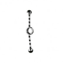 Piercing industriel noir loop zébré 35mm Docux Piercing oreille6,60 €