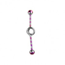 Piercing arcade 8 mm anodisé rose