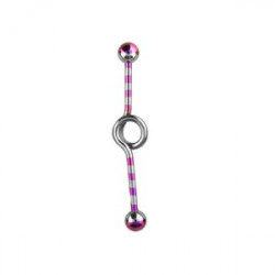 Piercing industriel violet loop zébré 35mm Piercing oreille6,60 €