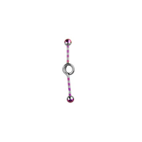 Piercing industriel violet loop zébré 35mm Piercing oreille6,60 €