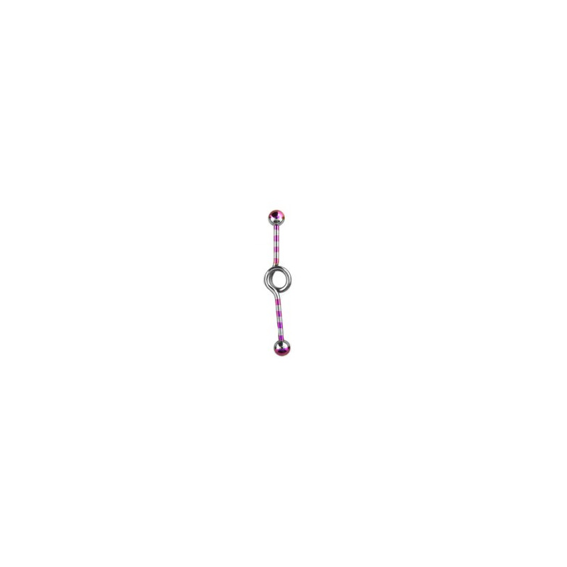 Piercing arcade 8 mm anodisé rose