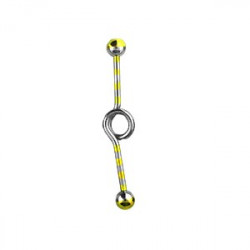 Piercing industriel doré loop zébré 35mm Fayz Piercing oreille6,60 €
