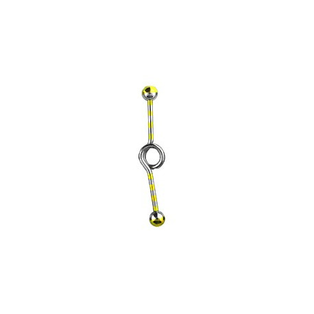 Piercing industriel doré loop zébré 35mm Fayz Piercing oreille6,60 €