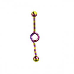 Piercing industriel doré violet loop zébré 35mm Basyx Piercing oreille6,60 €