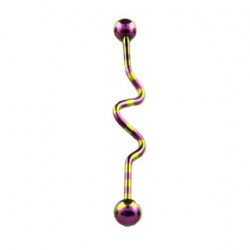Piercing industriel zigzag violet zébré 40mm Piercing oreille6,60 €