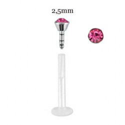 Piercing labret lèvre 6mm cristal rose Sezo Piercing labret2,99 €