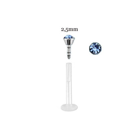Piercing labret lèvre 6mm cristal saphir clair Rydux Piercing labret2,99 €