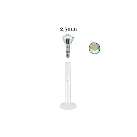 Piercing labret lèvre 6mm aurore boréale Dez Piercing labret2,99 €