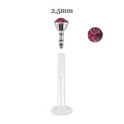 Piercing labret lèvre 6mm améthyste clair ladyx Piercing labret2,99 €