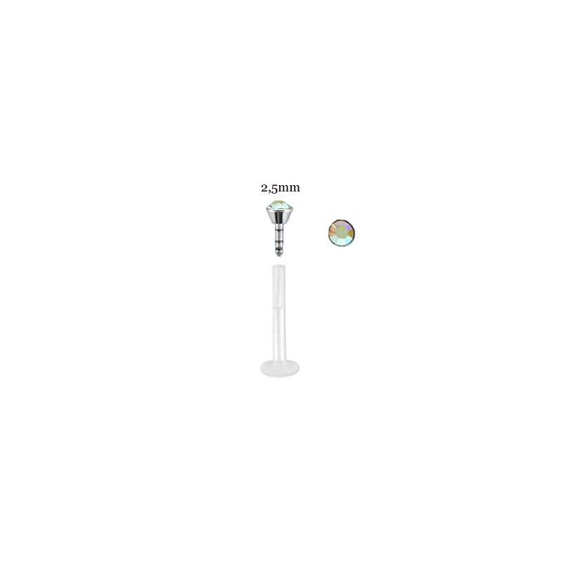 Piercing labret lèvre 8mm aurore boréale Dez Piercing labret2,99 €