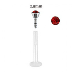 Piercing labret lèvre 8mm cristal rouge Sozy Piercing labret2,99 €