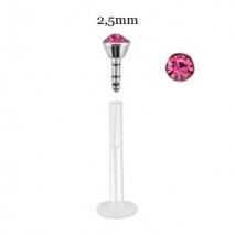 Piercing labret lèvre 10mm cristal rose Suiz Piercing labret2,99 €