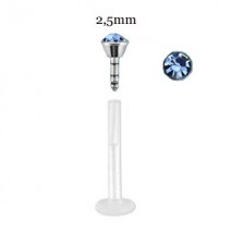Piercing labret lèvre 10mm saphir clair Buz Piercing labret2,99 €