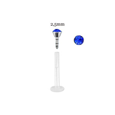 Piercing labret lèvre 10mm cristal saphir Rar Piercing labret2,99 €