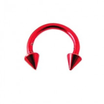 Piercing fer à cheval 8mm rouge et pointes Gez Piercing oreille3,49 €