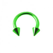 Piercing fer à cheval 8mm vert et pointes Gez Piercing oreille3,49 €