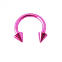 Piercing arcade 8 mm anodisé rose
