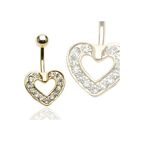 Piercing nombril doré cœur et zirconium Jaz Piercing nombril6,80 €