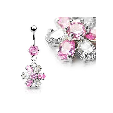 Piercing arcade 8 mm anodisé rose