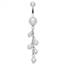 Piercing nombril boules avec perles nacrées blanche Py Piercing nombril4,80 €
