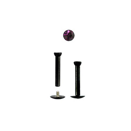 Piercing labret lévre 8mm noir strass améthyste Fasuk Piercing labret4,40 €