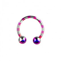 Piercing arcade 8 mm anodisé rose