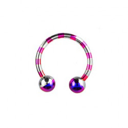 Piercing arcade 8 mm anodisé rose