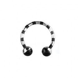 Piercing fer à cheval 12mm zébré noir Fea Piercing oreille5,90 €
