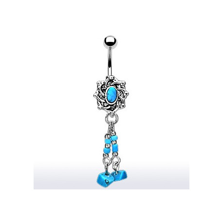 Piercing arcade 8 mm anodisé rose