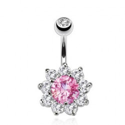 Piercing nombril en fleur rose et blanc Ruz Piercing nombril10,65 €
