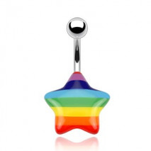 Piercing nombril avec une étoile arc en ciel Kaf Piercing nombril3,90 €