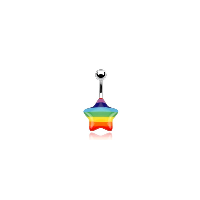 Piercing nombril avec une étoile arc en ciel Kaf Piercing nombril3,90 €