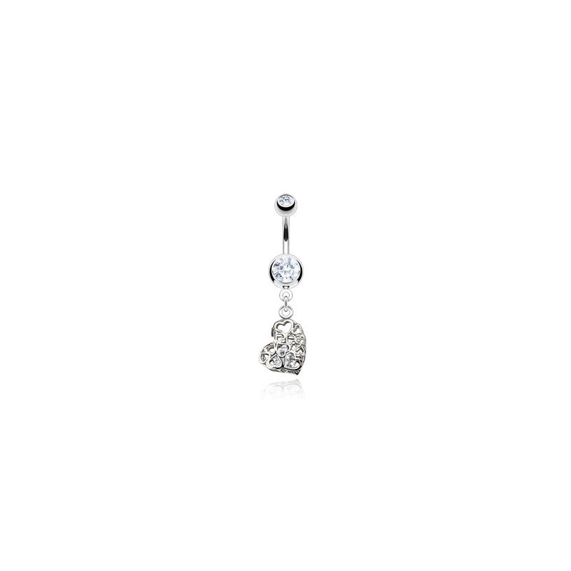 Piercing nombril vintage cœur blanc Kygra Piercing nombril6,49 €
