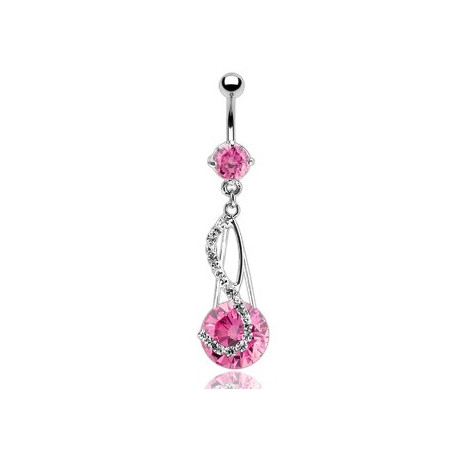 Piercing arcade 8 mm anodisé rose