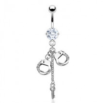 Piercing nombril avec menottes et clé blanc Far Piercing nombril8,40 €