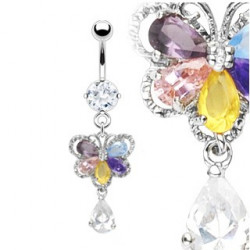 Piercing arcade 8 mm anodisé rose