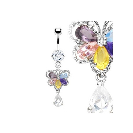 Piercing nombril avec un papillon arc en ciel Wiux Piercing nombril12,49 €