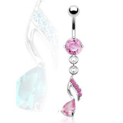 Piercing arcade 8 mm anodisé rose