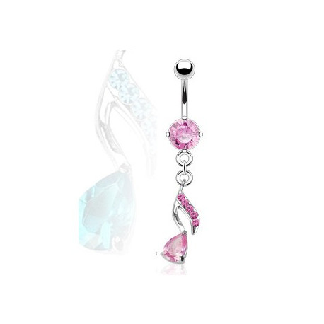Piercing nombril avec note de musique rose Syty Piercing nombril8,40 €