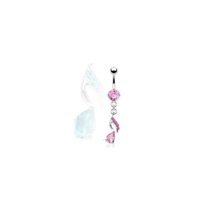 Piercing arcade 8 mm anodisé rose