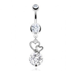 Piercing nombril avec double cœurs blanc Zor Piercing nombril7,85 €