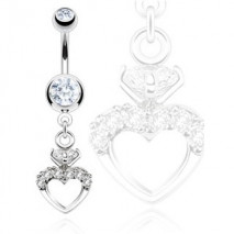 Piercing arcade 8 mm anodisé rose