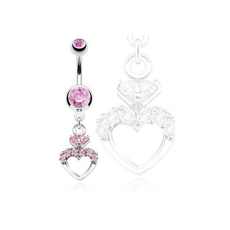 Piercing nombril cœur zirconium rose Kaz Piercing nombril8,40 €