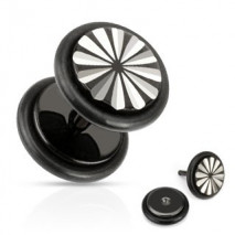 Faux piercing d'oreille plug acier noir fleur Wasa Faux piercing4,85 €