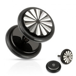 Faux piercing d'oreille plug acier noir fleur Wasa Faux piercing4,85 €