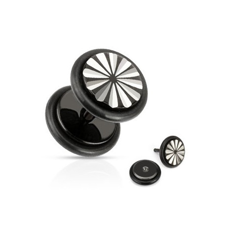 Faux piercing d'oreille plug acier noir fleur Wasa Faux piercing4,85 €